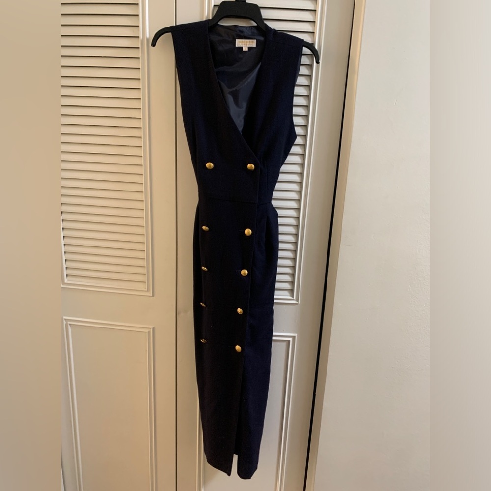 Vintage Brooks Brothers Belted Wool Dress - Picture 2 of 15